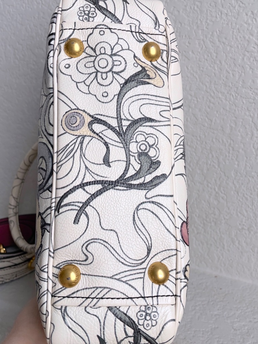 Prada Signature Rabbit Bauletto Calf Leather Shoulder Bag - Picture 4 of 11